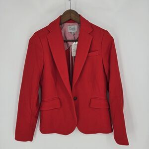 NWT Dalia Red Textured Blazer Academia XS
